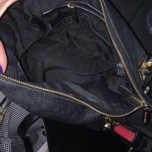 Michael Kors black pebbled handbag